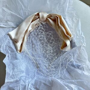 Kristin Ess The Veil Headband - Ivory Vintage Inspired